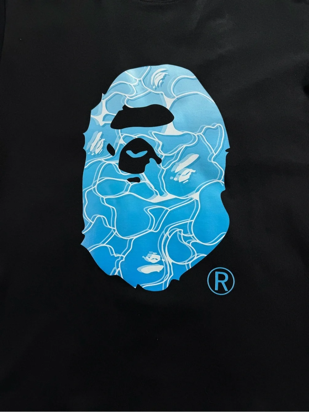 BAPE ABC Sea Surface Camo Ape Head T-shirt ‘Black’ - Picture 6 of 9